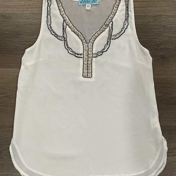 Ivory Rhinestone blouse - Picture 2 of 10